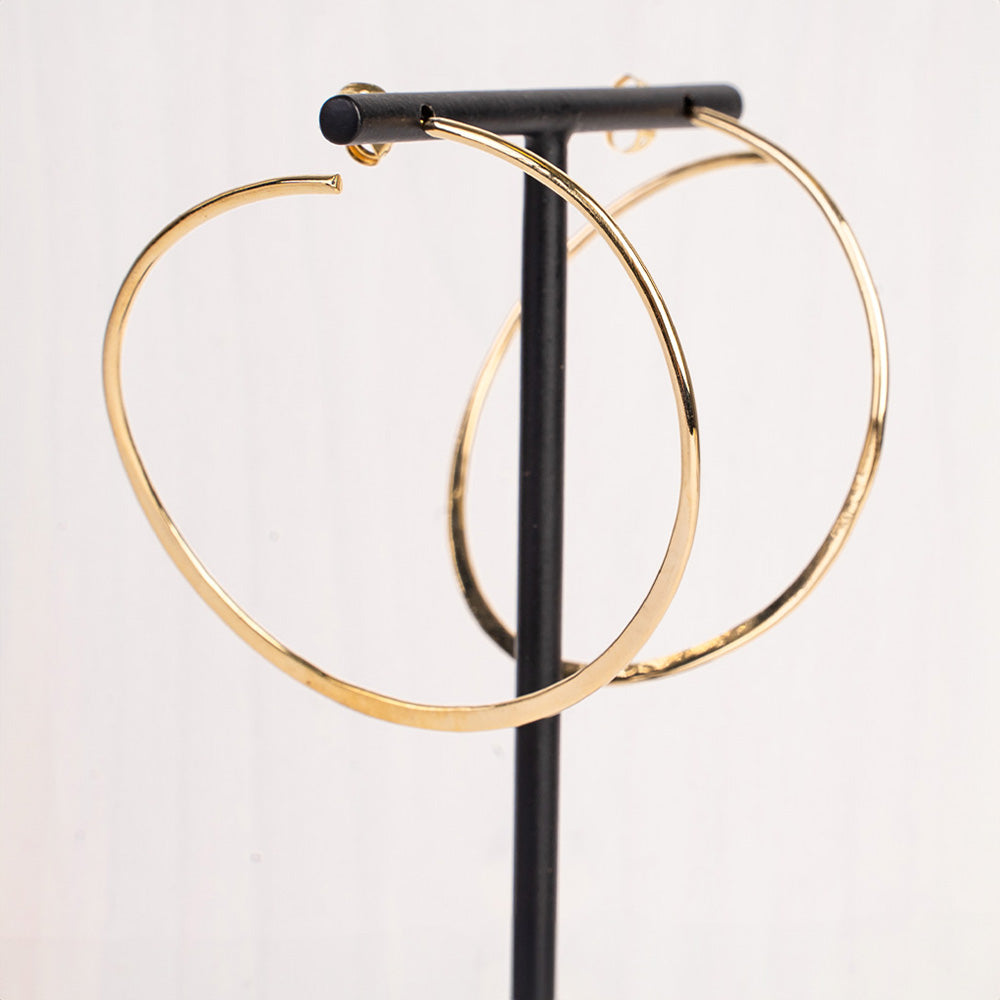 IRREGULAR FLAT HOOP EARRINGS