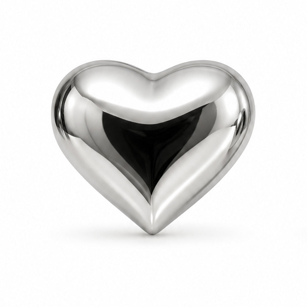 ORECCHINI A LOBO A CUORE ABBOMBATO