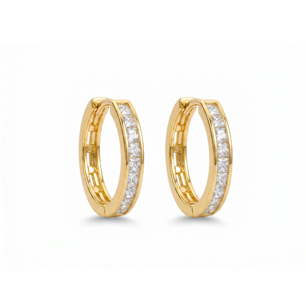 ORECCHINI A CERCHIO CON STRASS