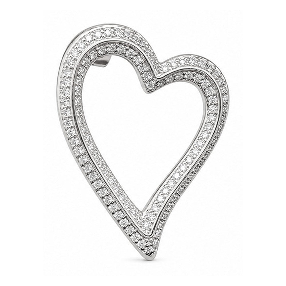ORECCHINI PENDENTI DALLA FORMA A CUORE CON STRASS
