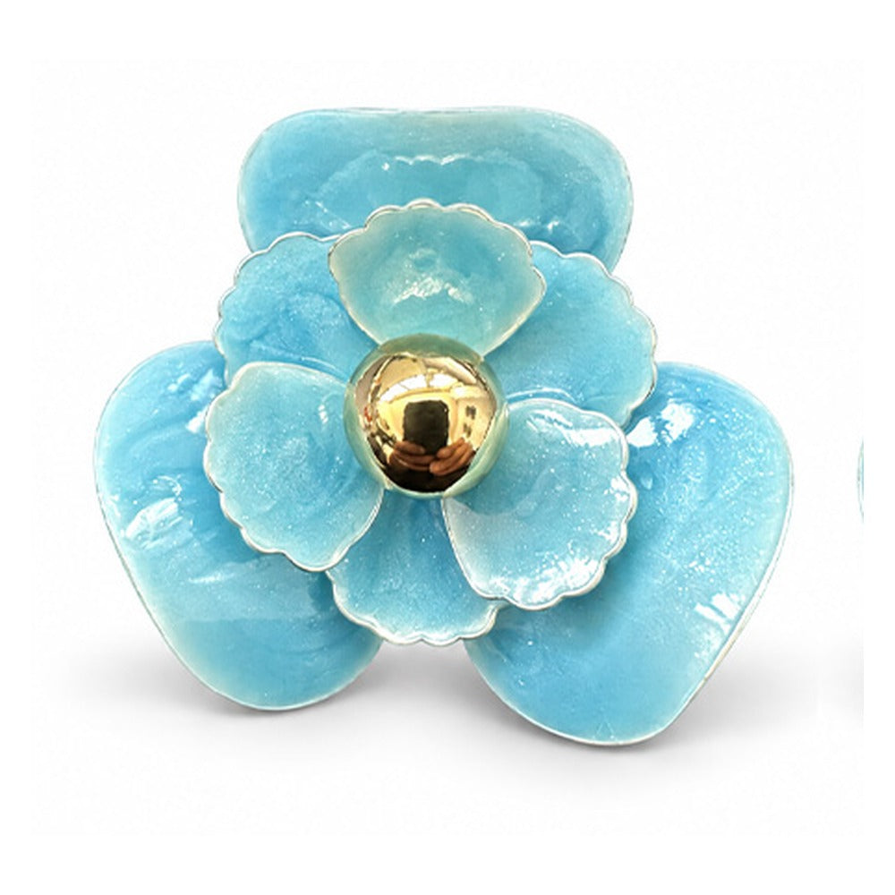 ORECCHINI A FORMA DI FIORE CON SFERA CENTRALE