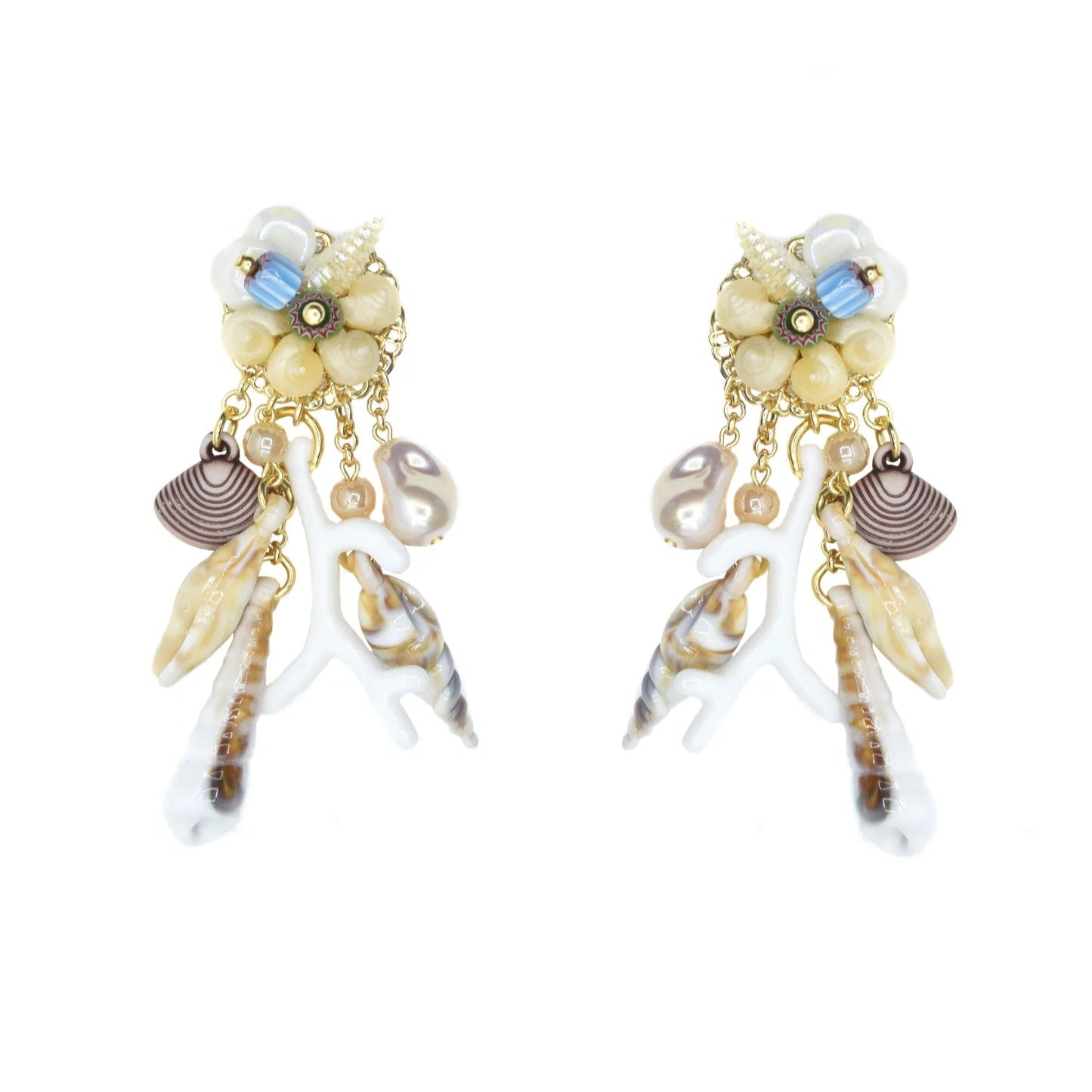 ORECCHINI A CLIP CON PENDENTI MARINI