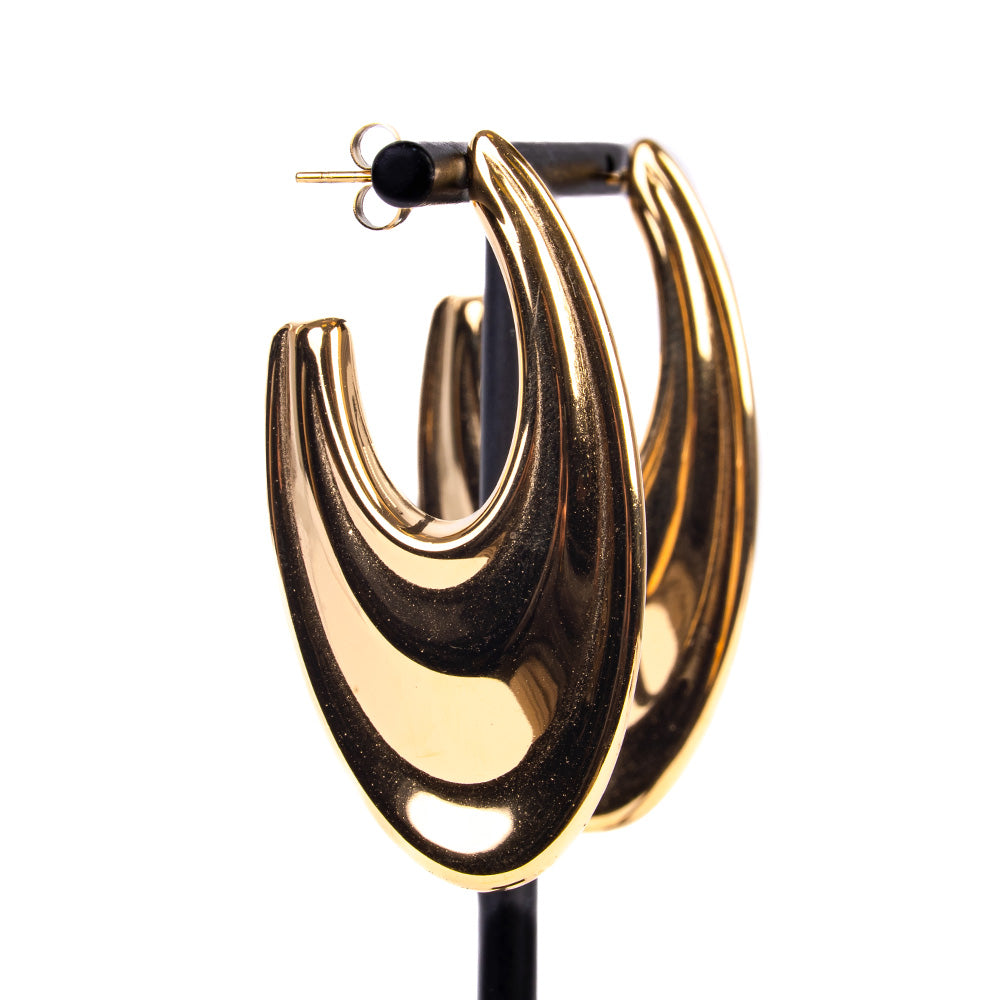 ELONGATED SHAPE DANGLING EARRINGS