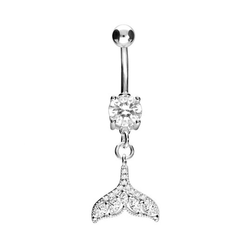 Banana Navel Piercing with Mermaid Tail