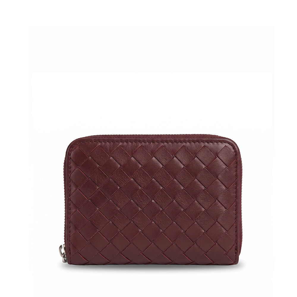 PORTAFOGLIO RETTANGOLARE CON TEXTURE TRECCIATA CON ZIP