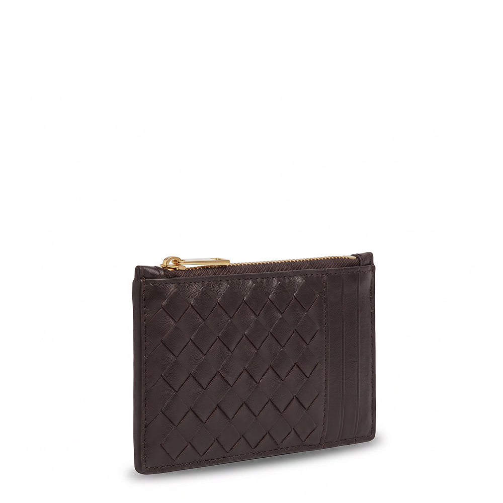 PORTAFOGLIO CON TEXTURE TRACCIATA E PORTACARTE