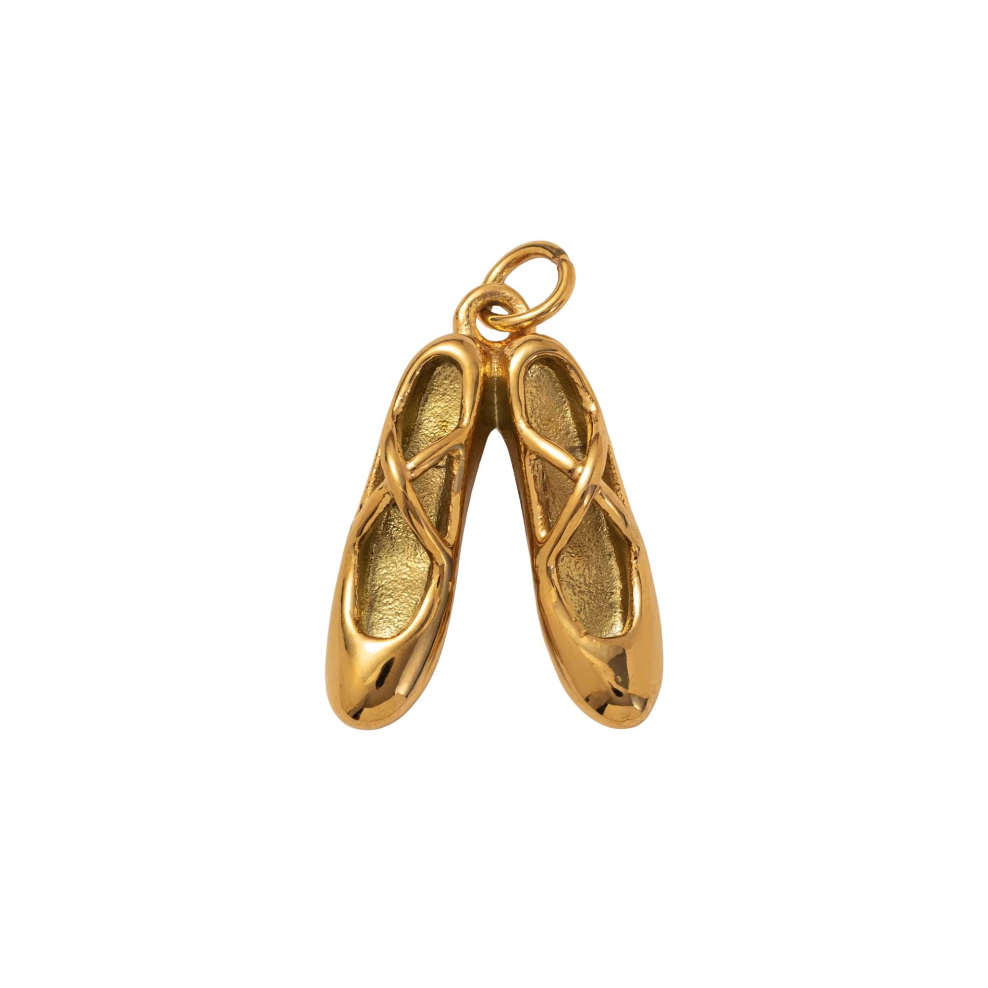 CHARM SCARPETTE DANZA IN ACCIAIO PLACCATO ORO
