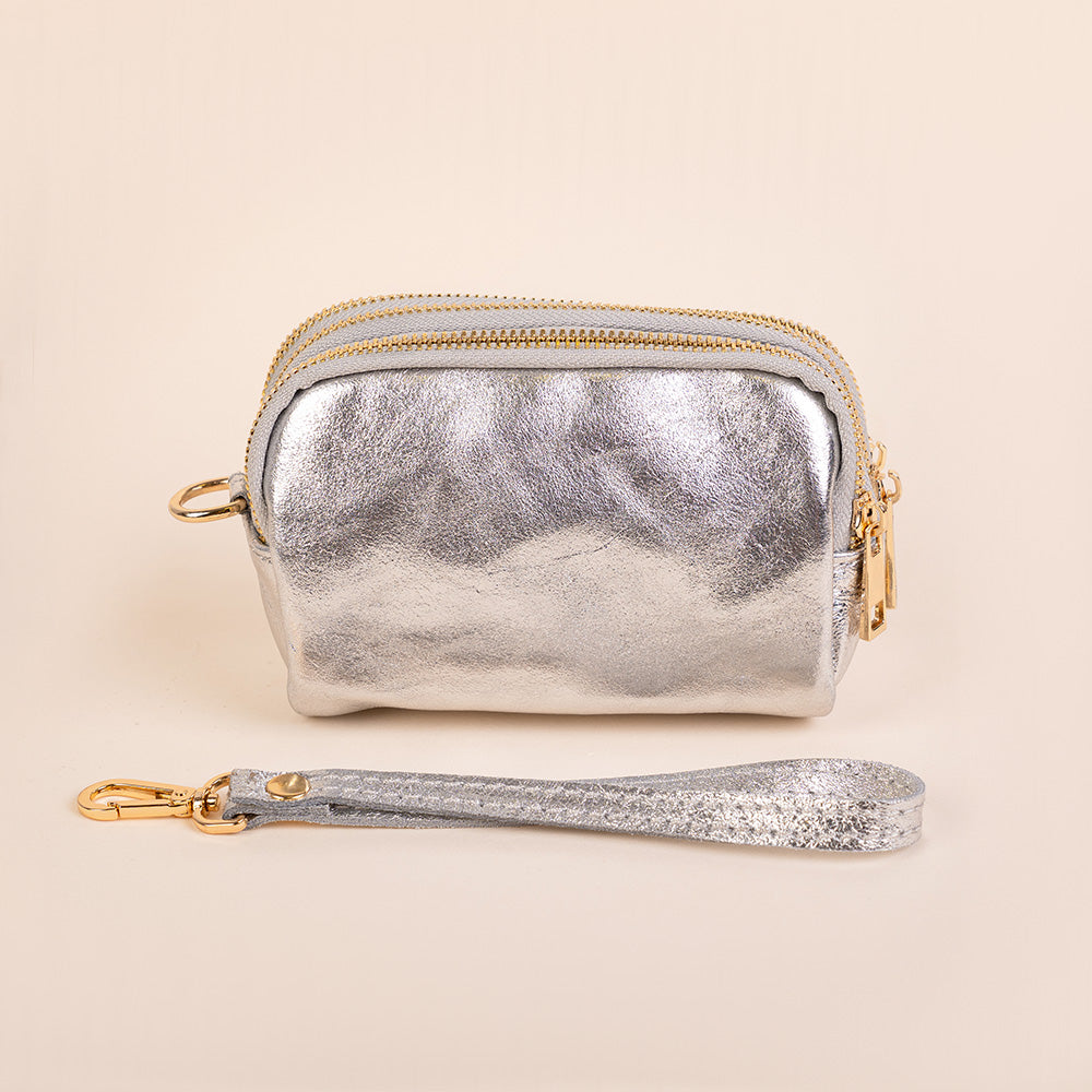 COIN PURSE WITH TRIPLE ZIP