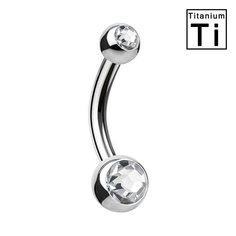 CLASSIC TITANIUM BANANA NAVEL PIERCING