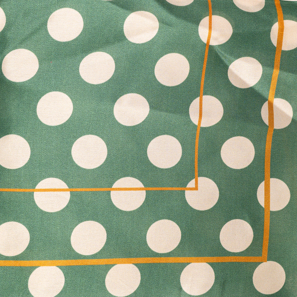SCIARPA FOULARD DA COLLO IN SETA CON MOTIVO A POIS GRANDI