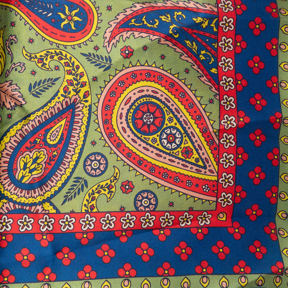 SCIARPA FOULARD DA COLLO CON FANTASIA CASHMIRE