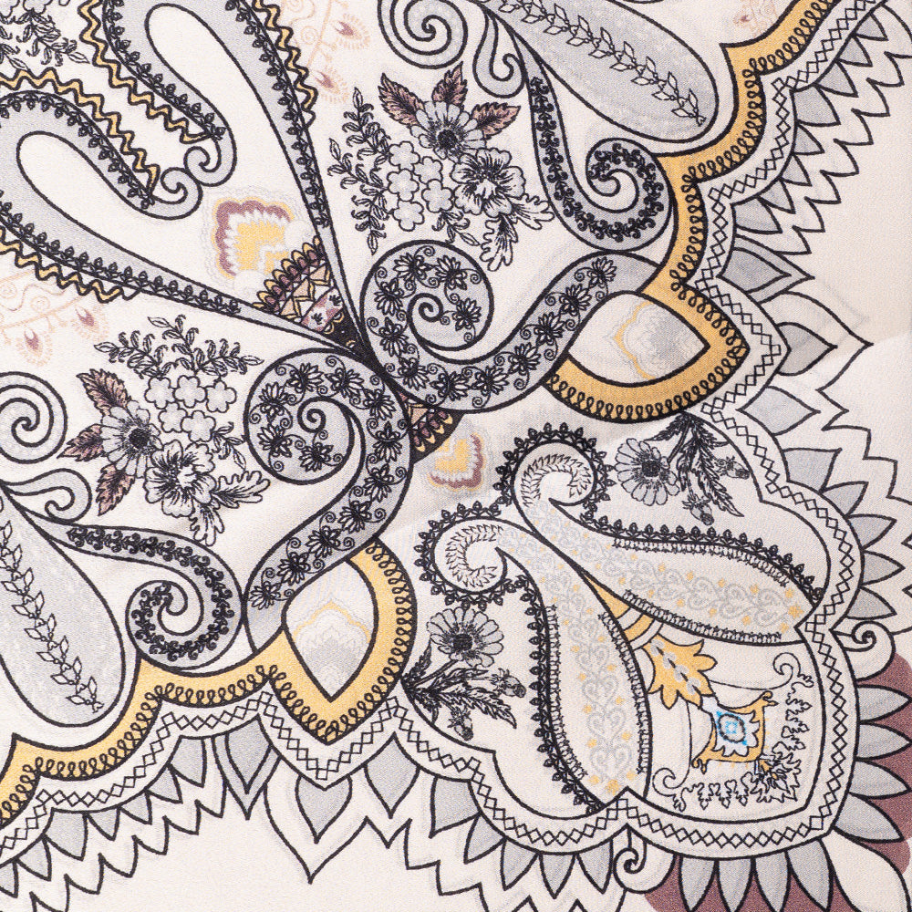 SCIARPA FOULARD DA COLLO CON FANTASIA ORNAMENTALE