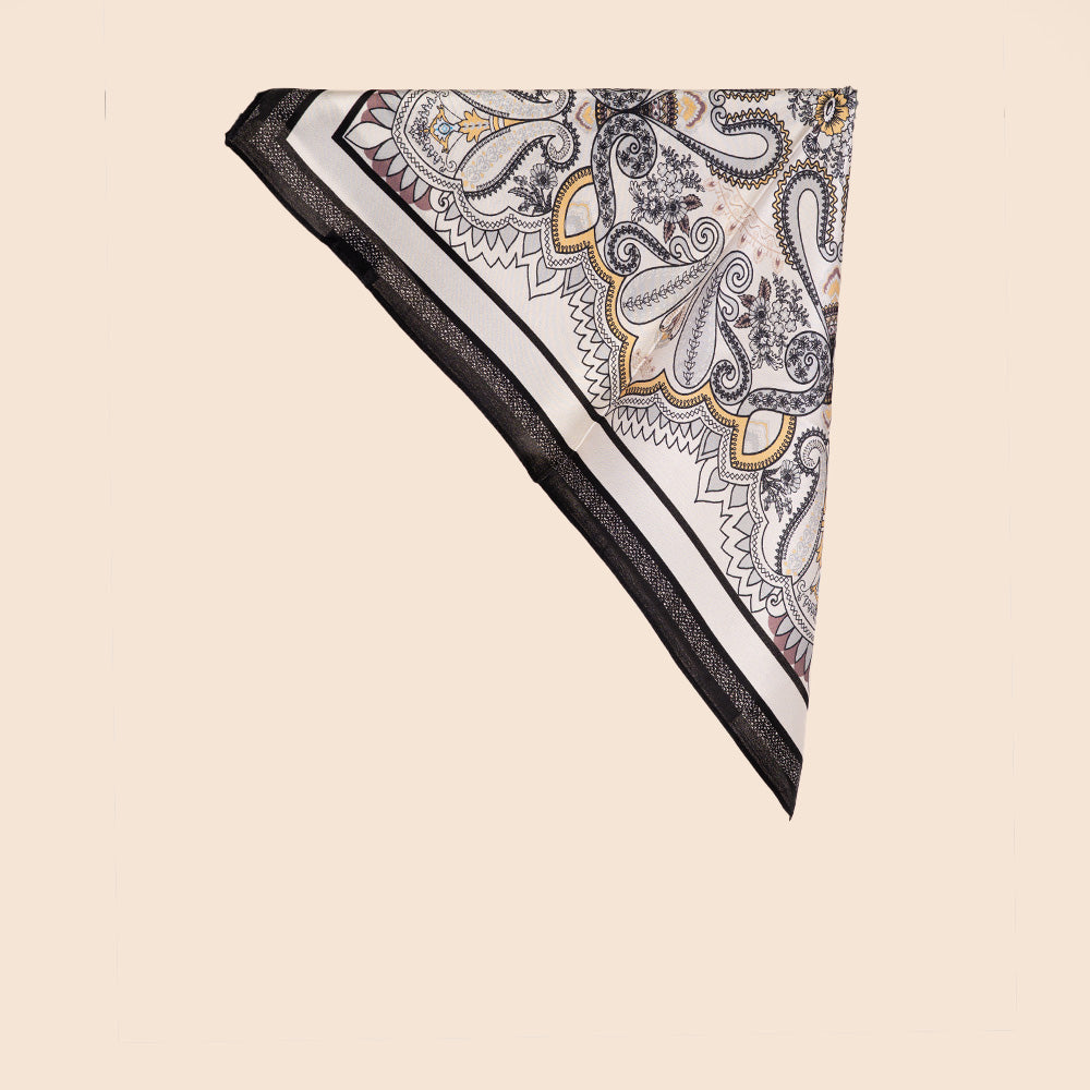 SCIARPA FOULARD DA COLLO CON FANTASIA ORNAMENTALE