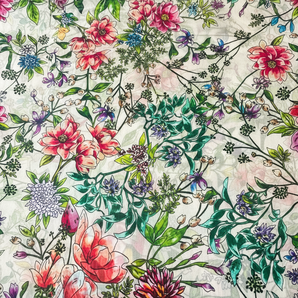 SCIARPA FOULARD IN SETA GRANDE CON FANTASIA A ROSETO