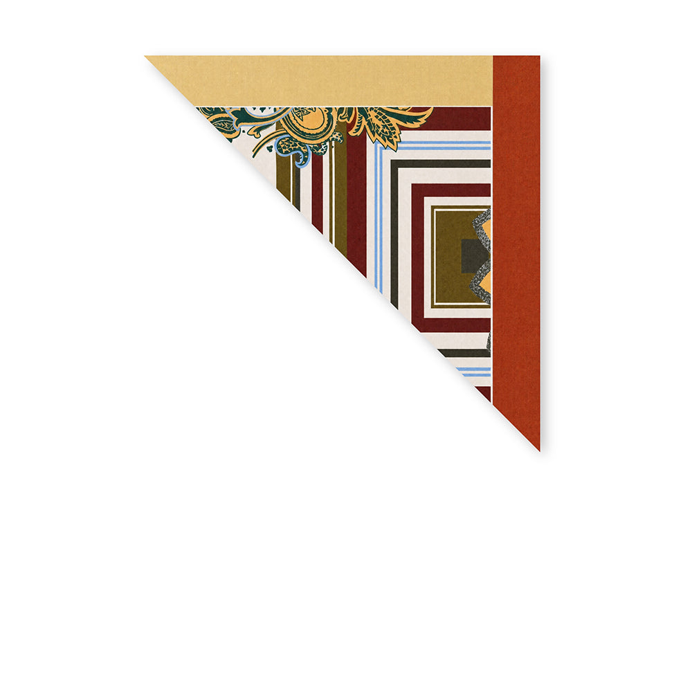 SCIARPA FOULARD DA COLLO CON FANTASIA ORNAMENTALE E GEOMETRICA