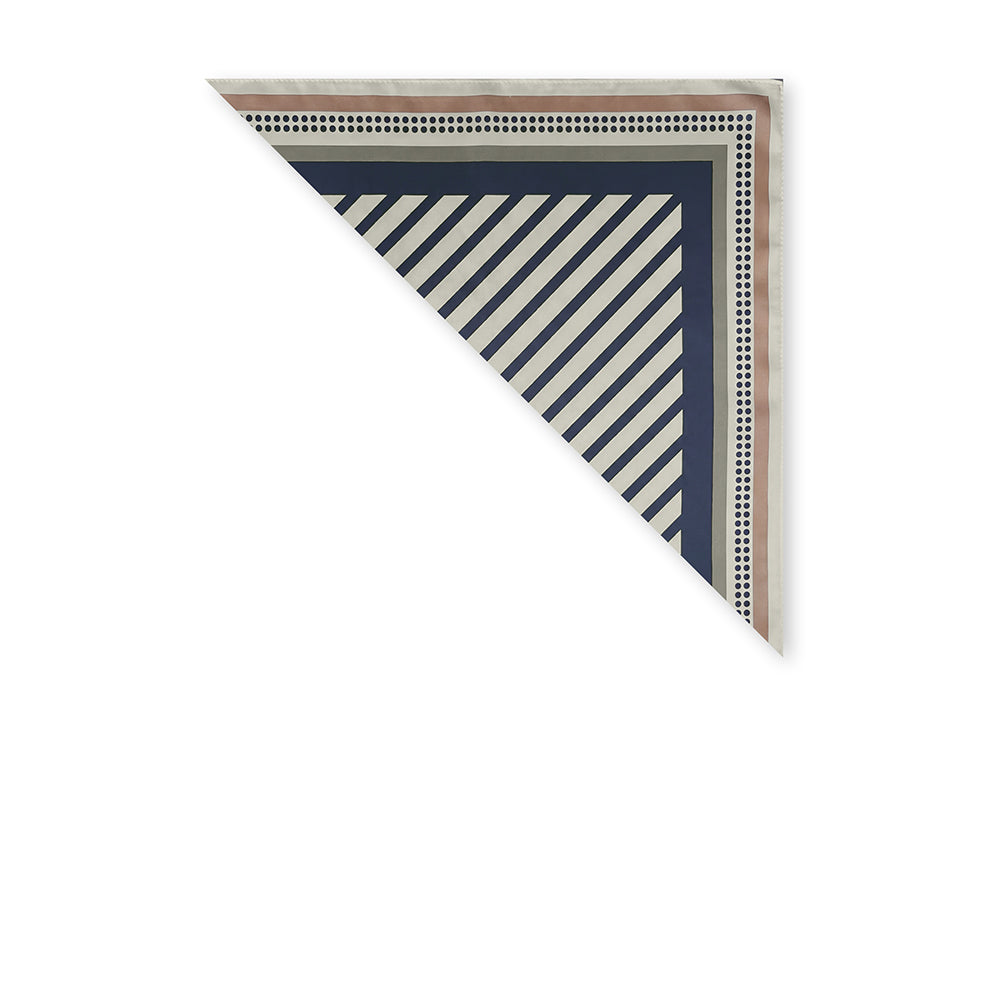 SCIARPA FOULARD DA COLLO CON STRISCE OBLIQUE