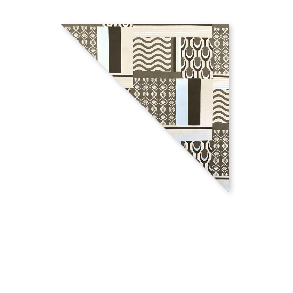 SCIARPA FOULARD DA COLLO CON FANTASIA GEOMETRICA ASTRATTA
