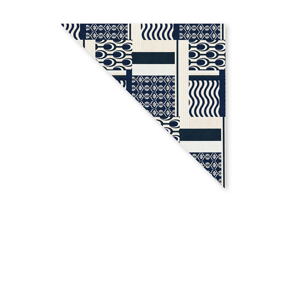 SCIARPA FOULARD DA COLLO CON FANTASIA GEOMETRICA ASTRATTA