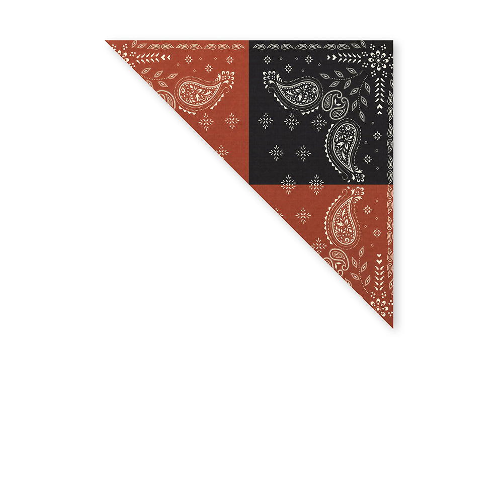 SCIARPA FOULARD DA COLLO CON FANTASIA PAISLEY DOPPIO COLORE