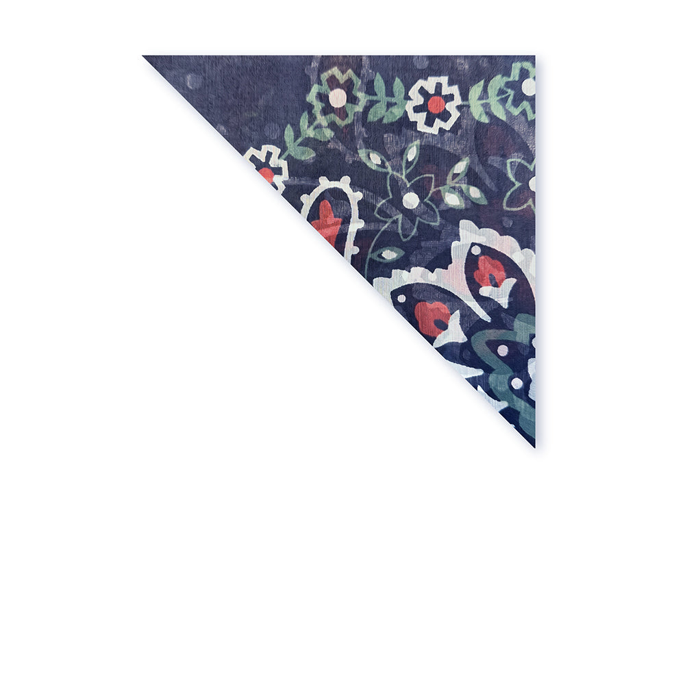 SCIARPA FOULARD IN SETA CON FANTASIA ASTRATTA FLOREALE