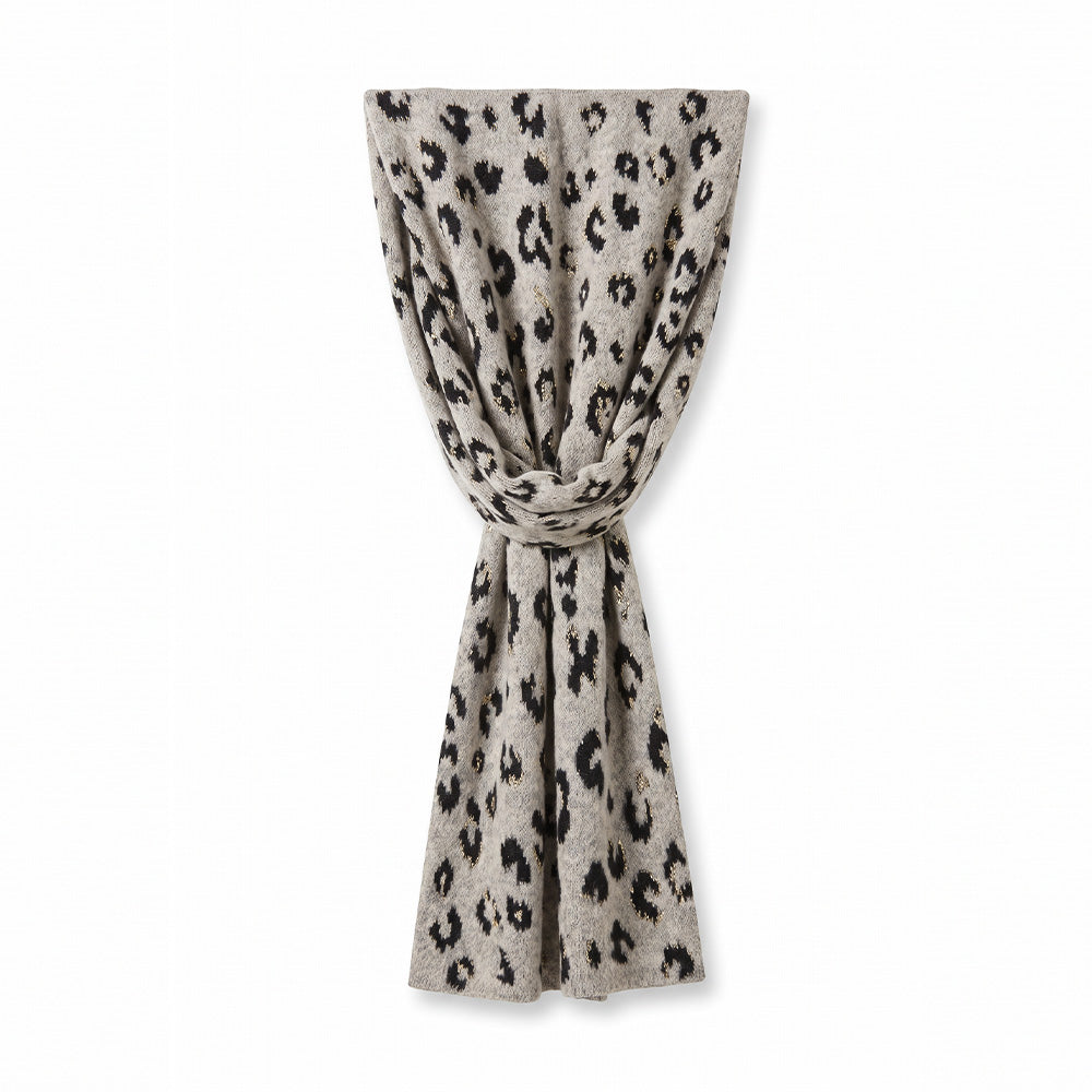 SCIARPA CON FANTASIA LEOPARDATA E GLITTER