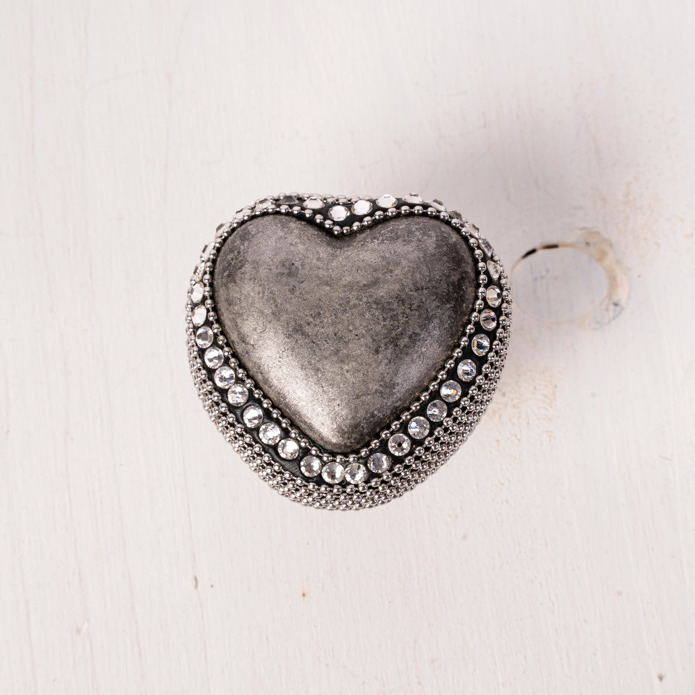 ANELLO REGOLABILE DALLA FORMA A CUORE GRANDE