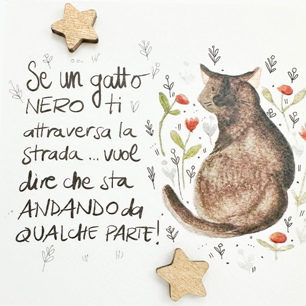 ACQUERELLO "GATTO NERO"