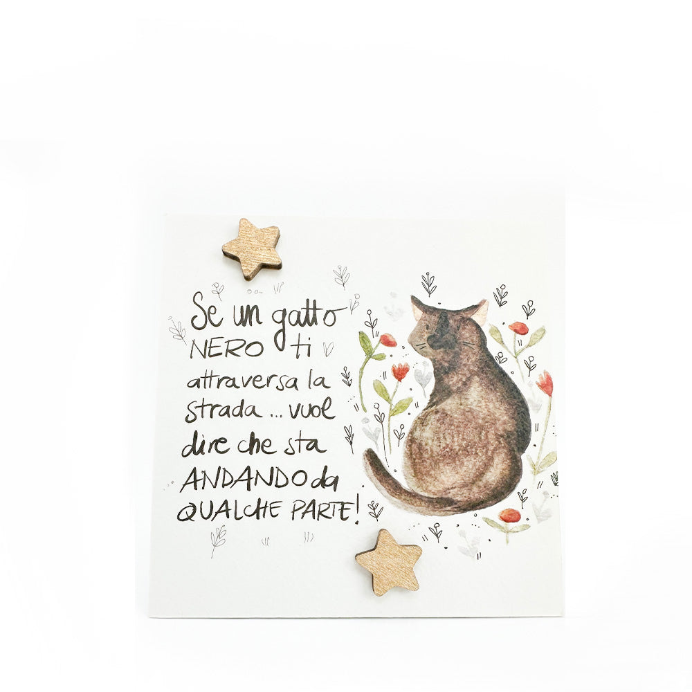ACQUERELLO "GATTO NERO"