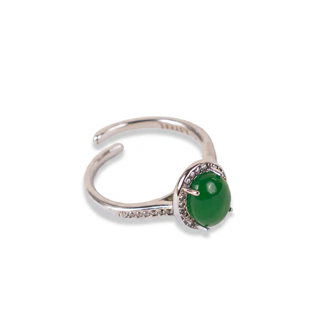 ANELLO REGOLABILE CON PIETRA CENTRALE E STRASS