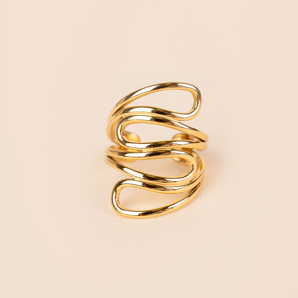 ANELLO A FASCIA CON LINEE CURVE