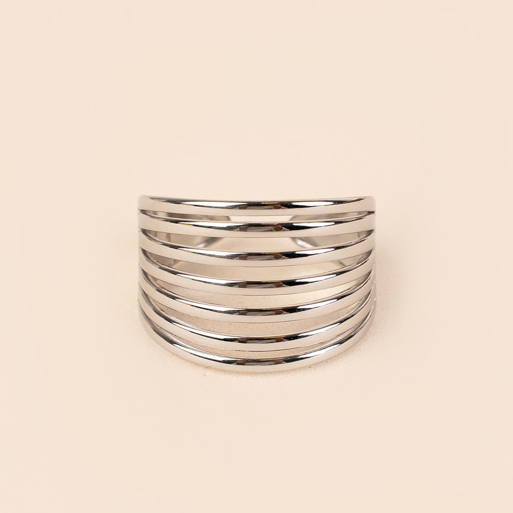 ANELLO A FASCIA CON SETTE LINEE