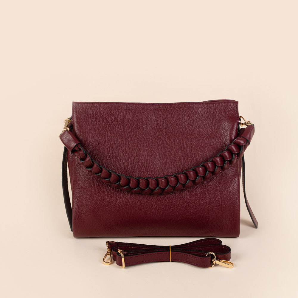 BORSA A MANO CON MANICO TRECCIA