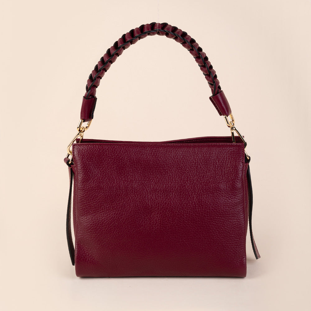 BORSA A MANO CON MANICO TRECCIA