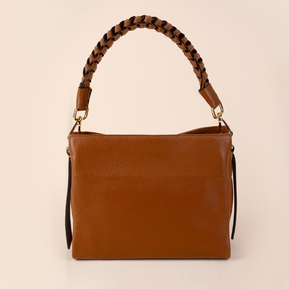 BORSA A MANO CON MANICO TRECCIA