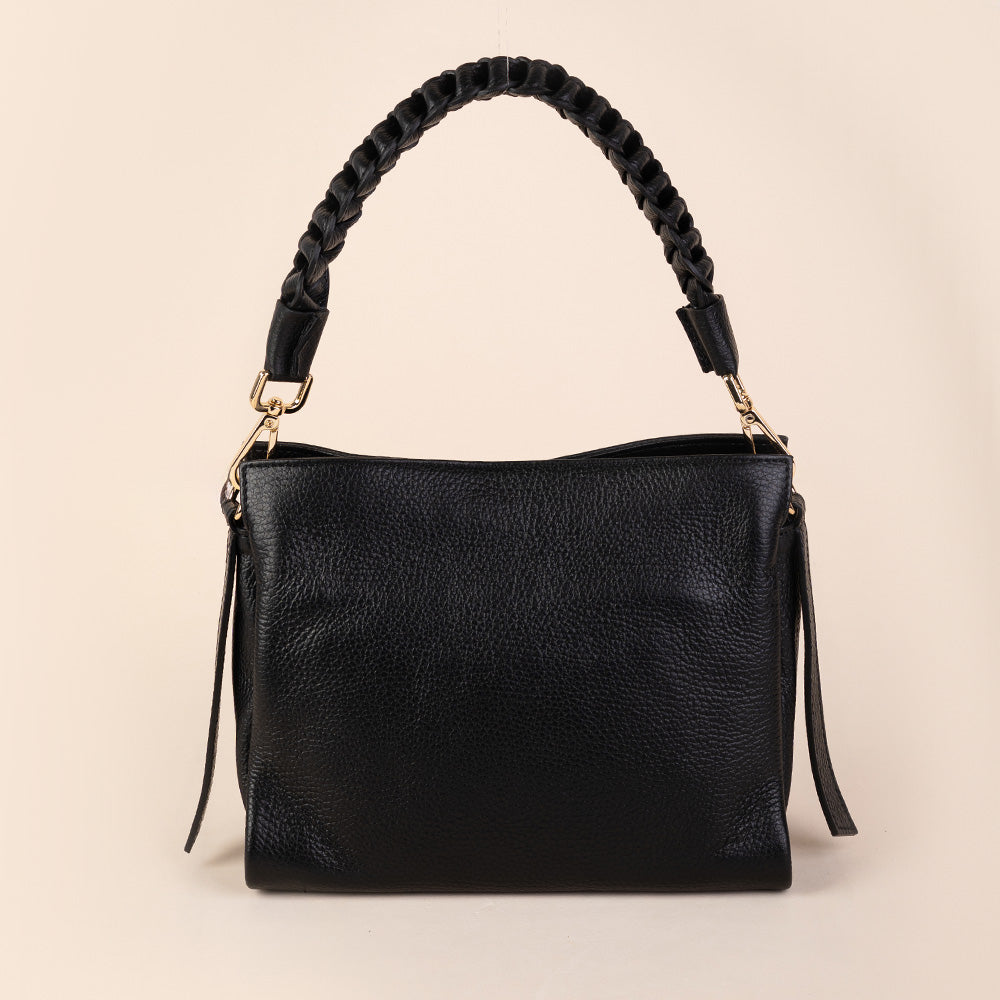 BORSA A MANO CON MANICO TRECCIA