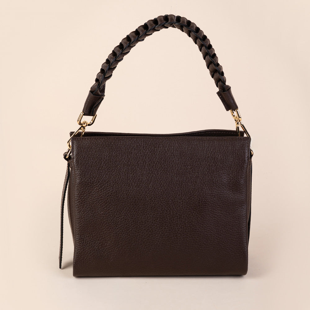 BORSA A MANO CON MANICO TRECCIA