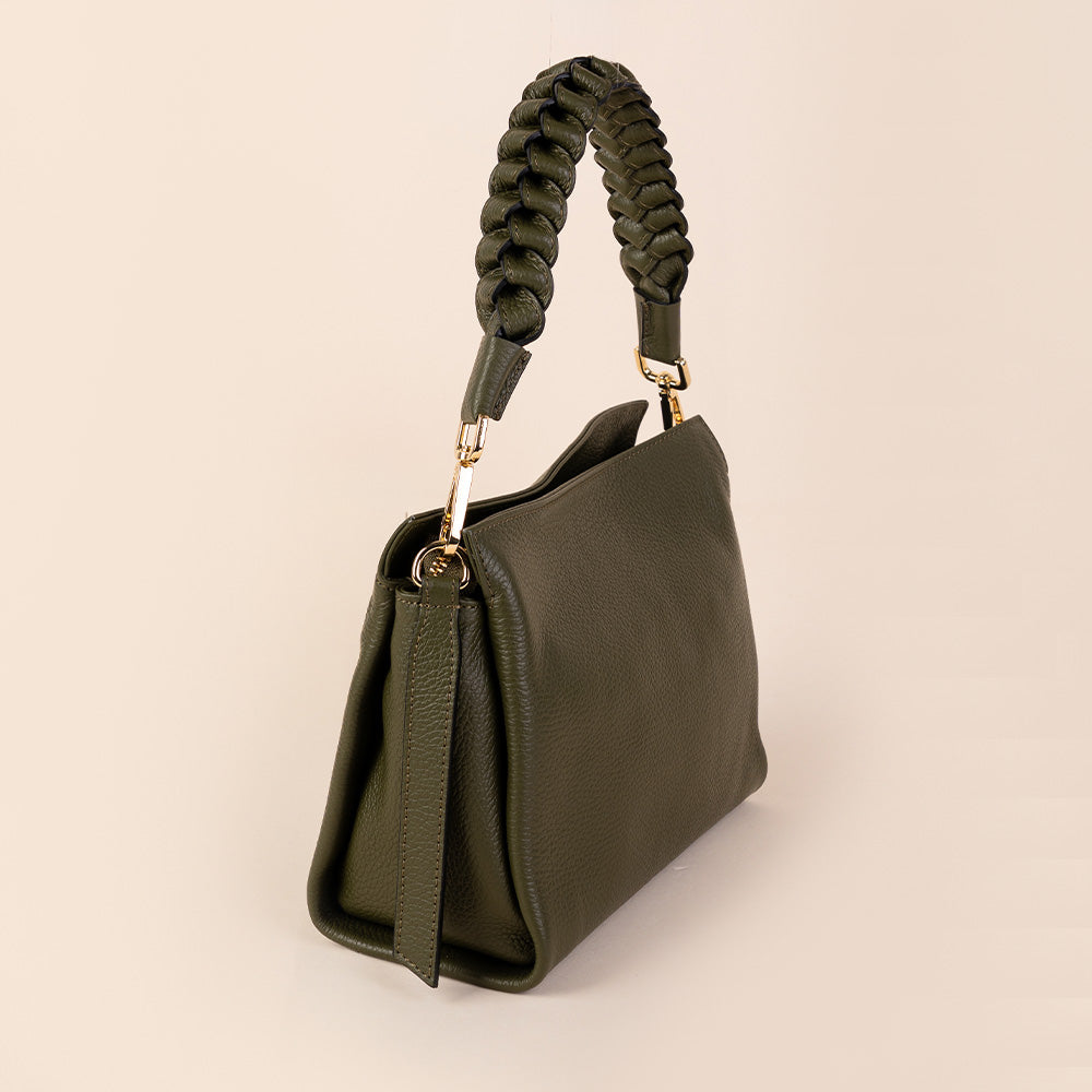 BORSA A MANO CON MANICO TRECCIA