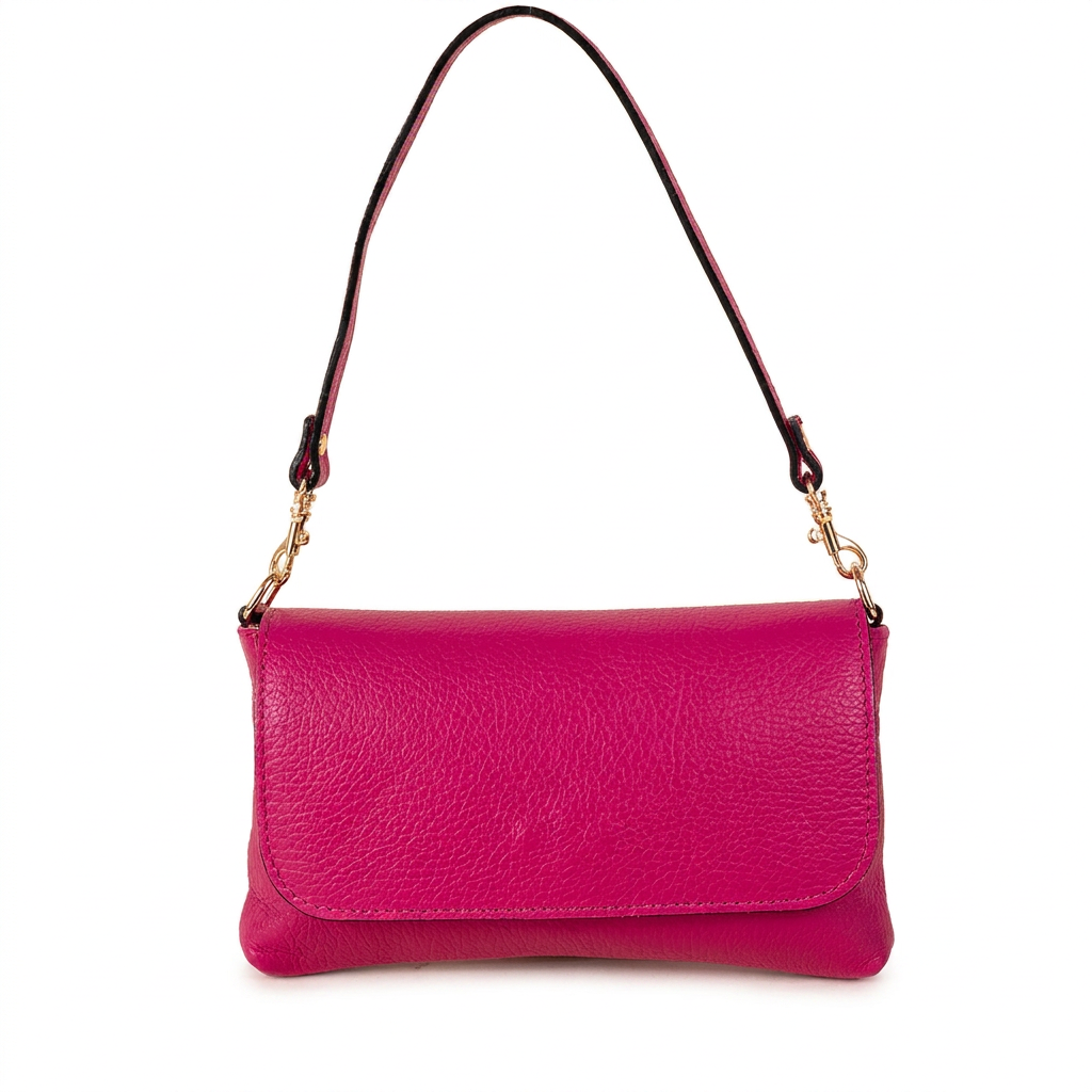 BORSA POCHETTE CON CHIUSURA A PATTINA CON CALAMITA