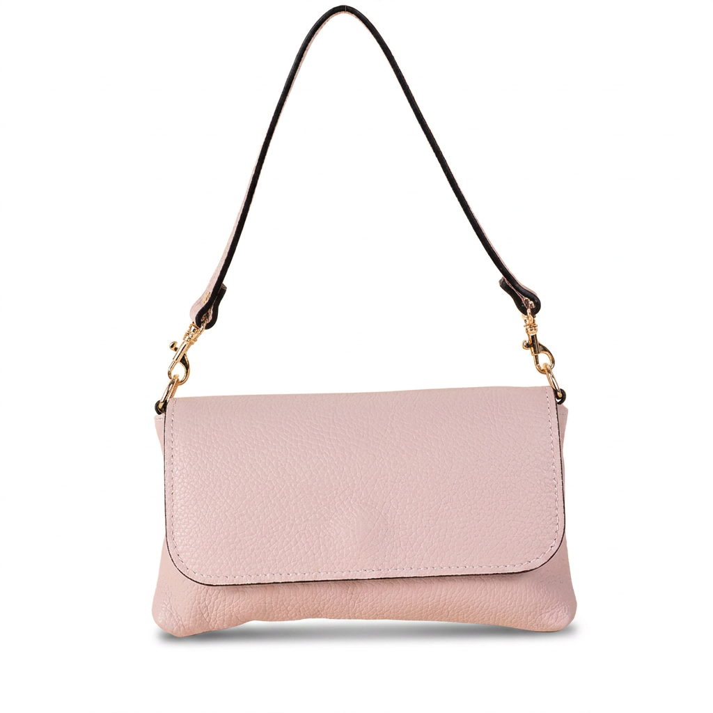 BORSA POCHETTE CON CHIUSURA A PATTINA CON CALAMITA