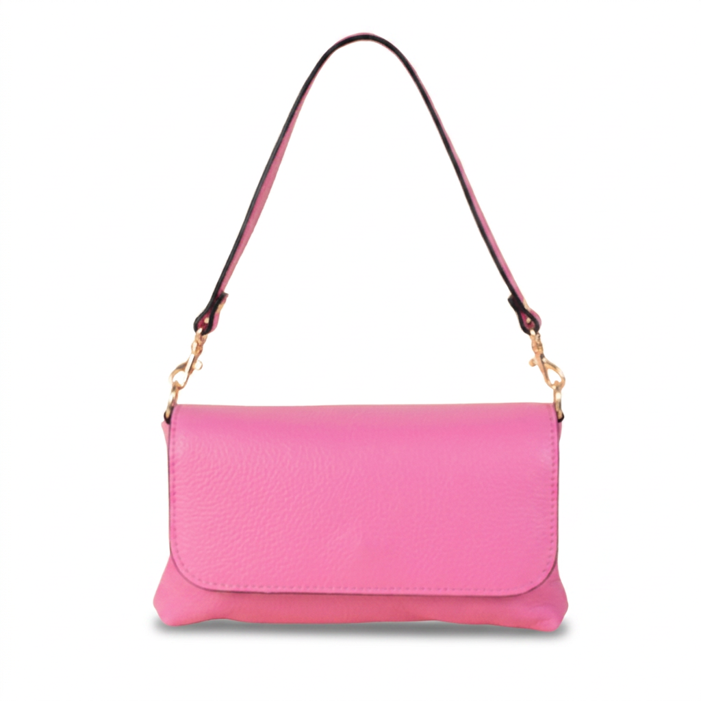 BORSA POCHETTE CON CHIUSURA A PATTINA CON CALAMITA