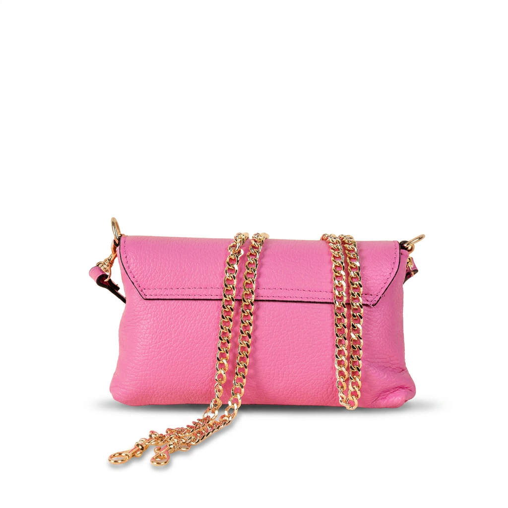 BORSA POCHETTE CON CHIUSURA A PATTINA CON CALAMITA