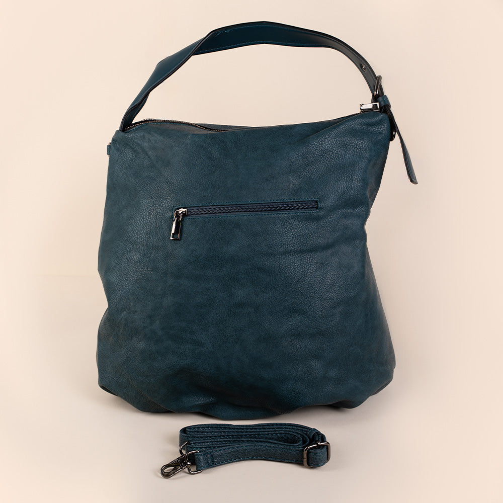 BORSA SPALLA DOPPIA CHIUSURA ZIP