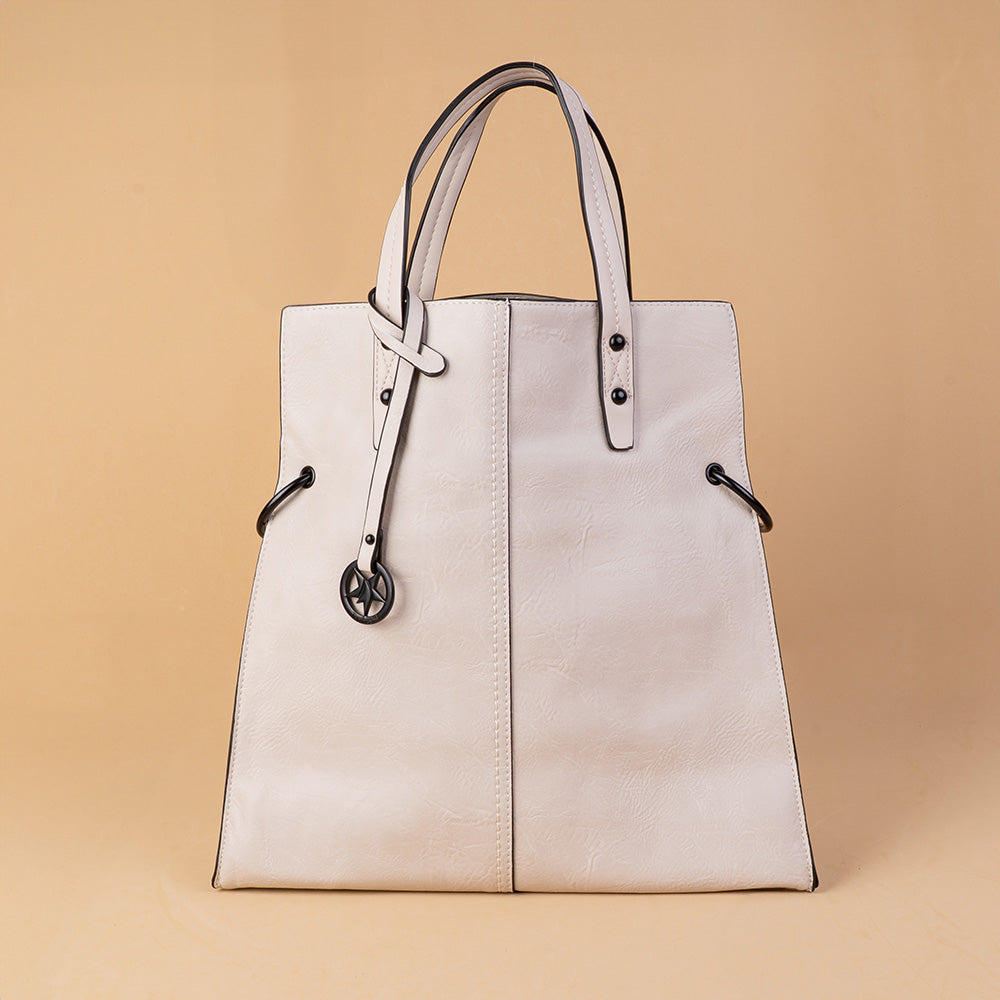 BORSA A SPALLA RETTANGOLARE CON ANELLI AI LATI