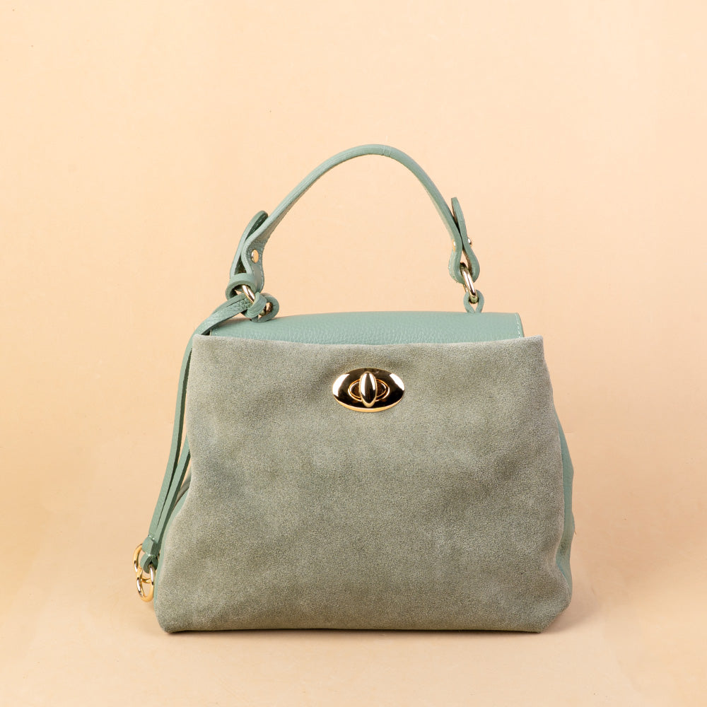 SUEDE EFFECT HANDBAG