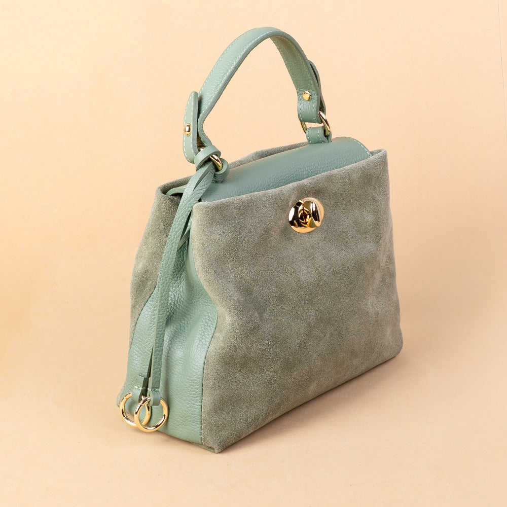 SUEDE EFFECT HANDBAG