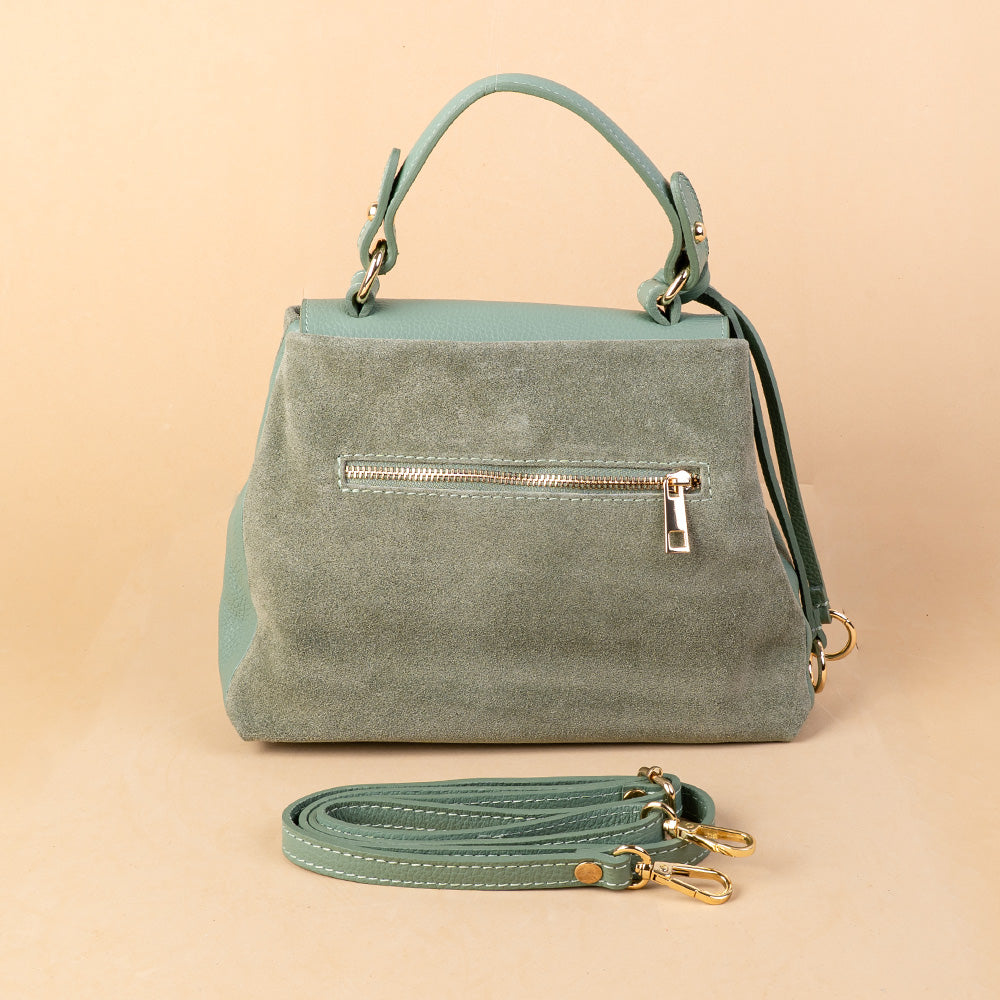 SUEDE EFFECT HANDBAG