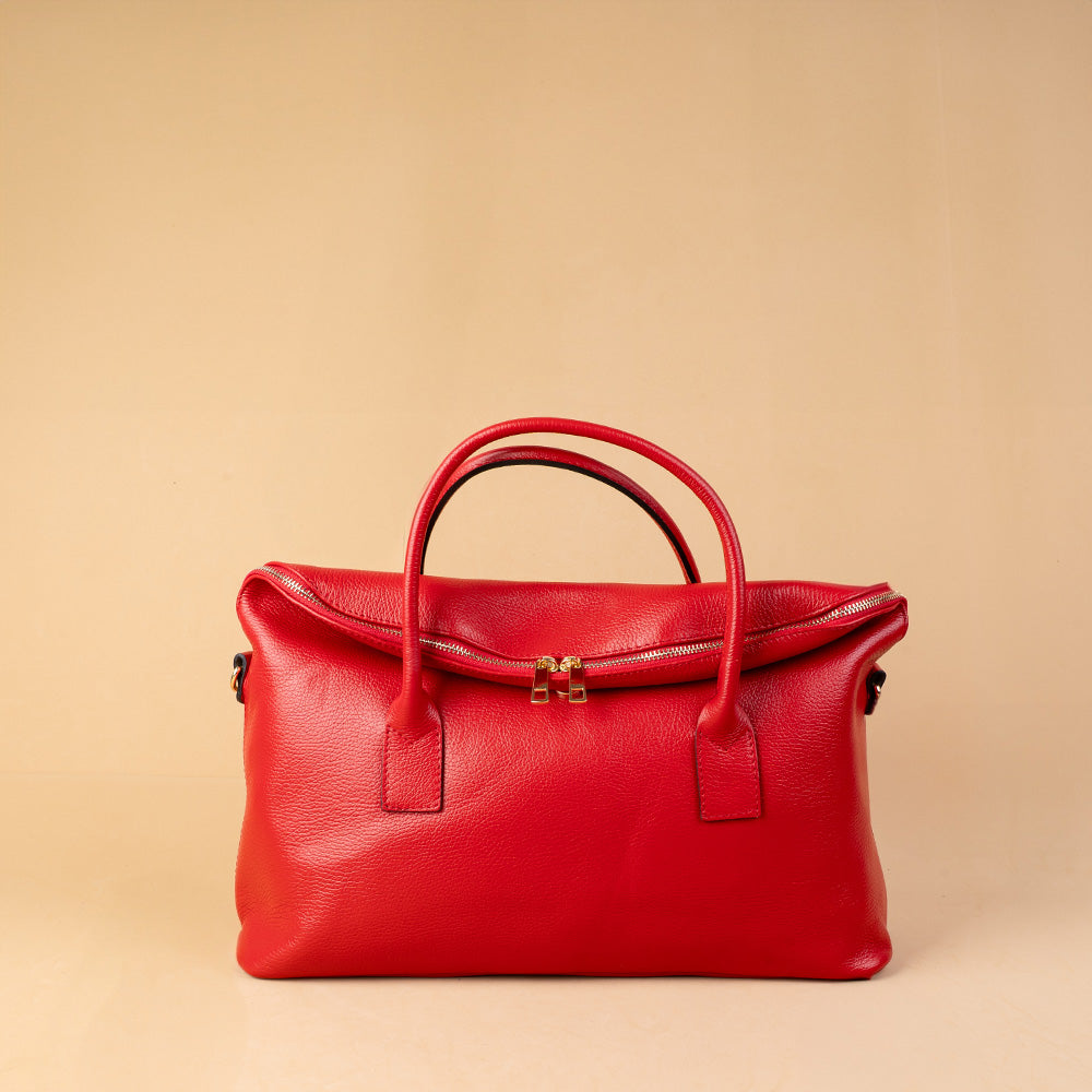 HANDBAG WITH FLAP CLOSURE WITH FLAP AND ZIP