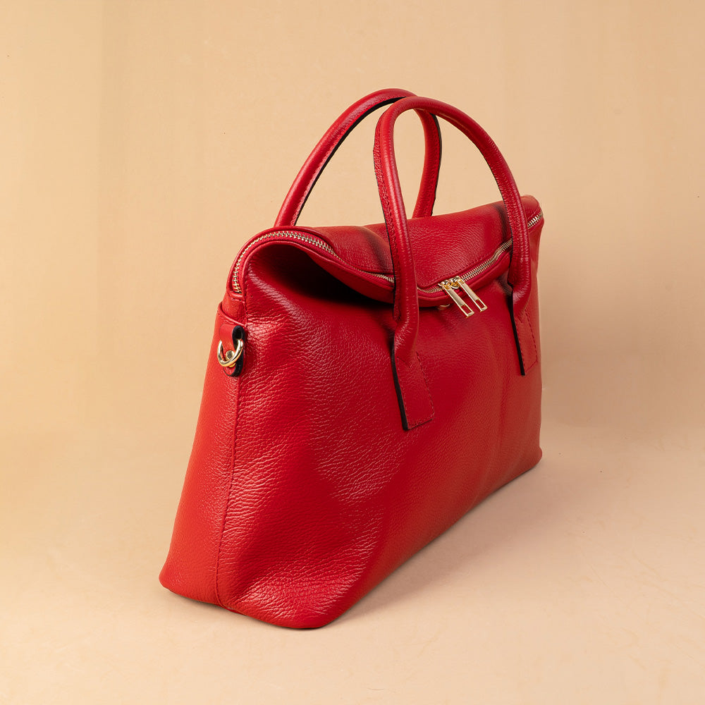 HANDBAG WITH FLAP CLOSURE WITH FLAP AND ZIP
