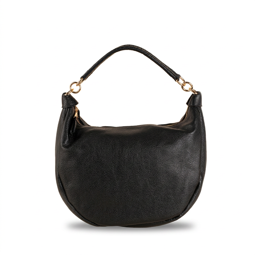 BORSA A SPALLA A MEZZA LUNA E MANICO ARROTOLATO