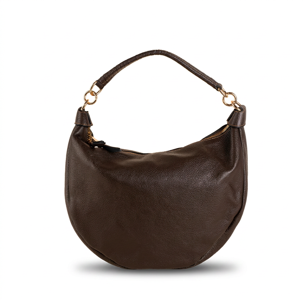 BORSA A SPALLA A MEZZA LUNA E MANICO ARROTOLATO